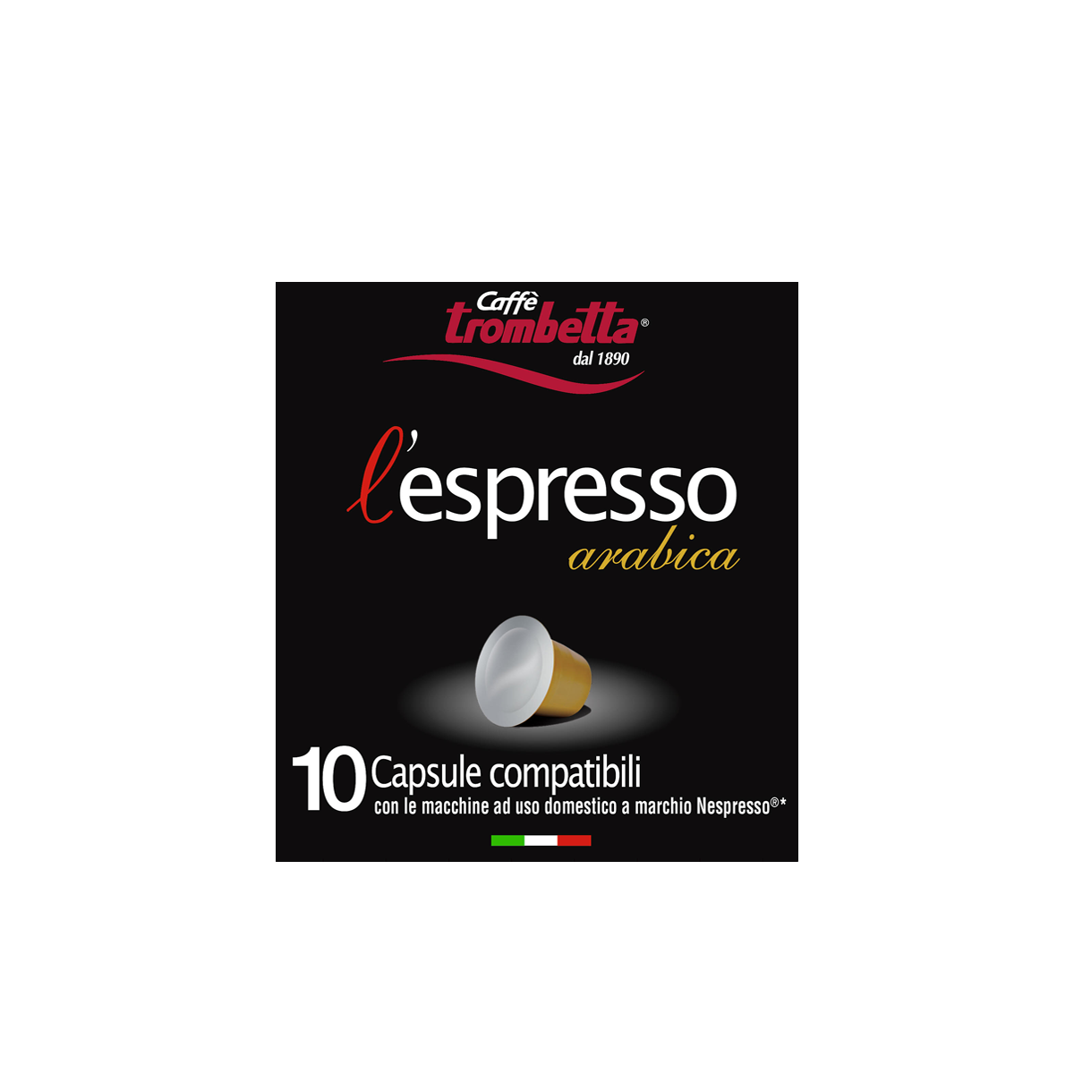 Caffè Trombetta L'Espresso Arabica, 10 Nespresso Capsules