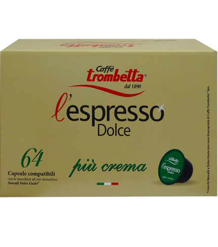caffè trombetta espresso dolce piu creami 64 capsule compatibili-2