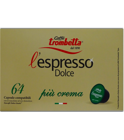 caffè trombetta espresso dolce piu creami 64 capsule compatibili
